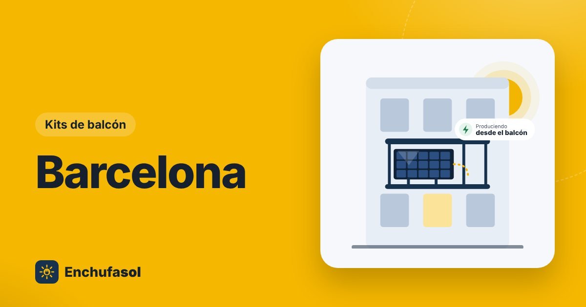 Kit solar de balcón en Barcelona