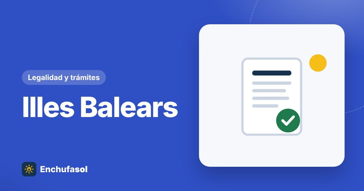 Registro de autoconsumo en Baleares