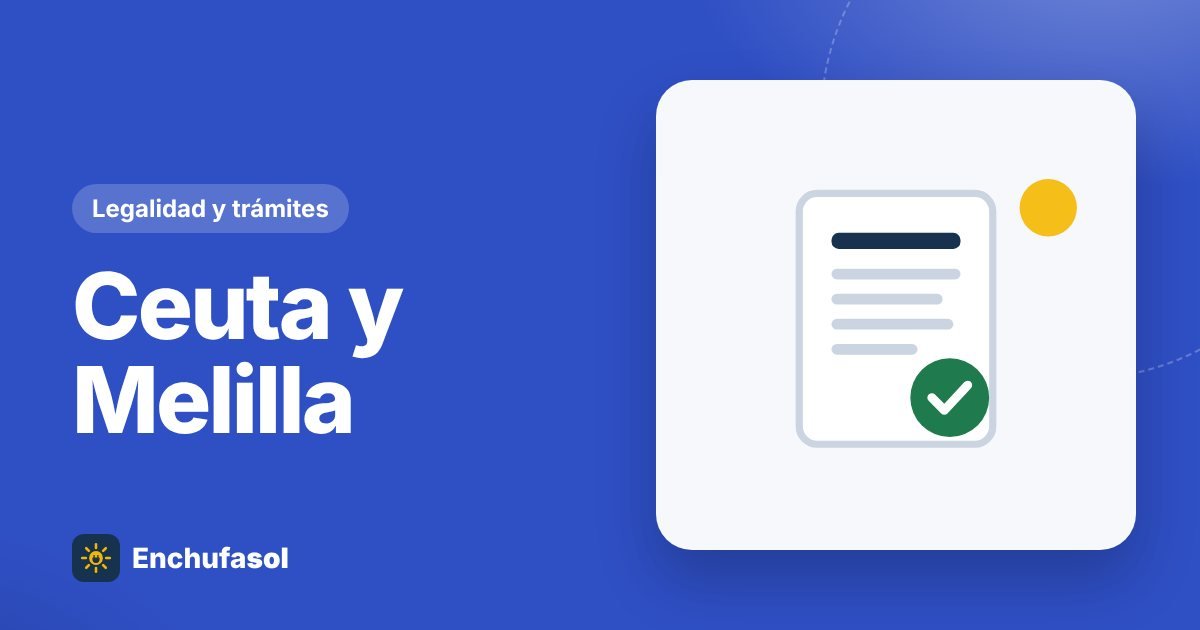 Registro de autoconsumo en Ceuta y Melilla