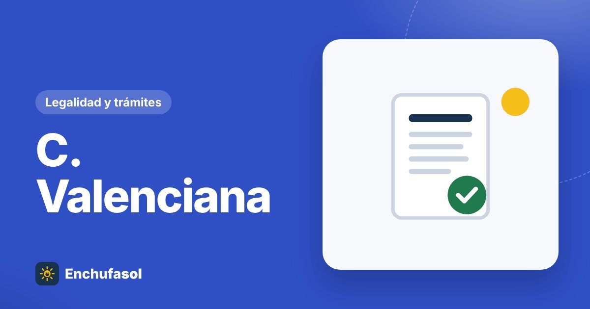 Registro de autoconsumo en la Comunitat Valenciana