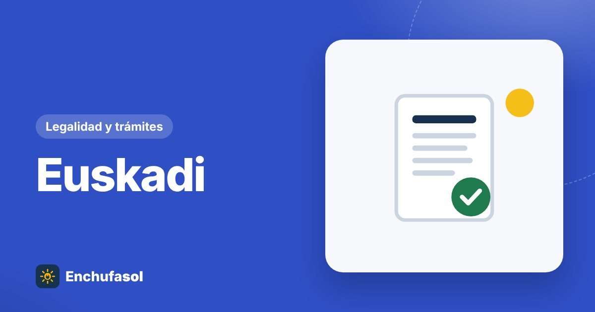 Registro de autoconsumo en Euskadi