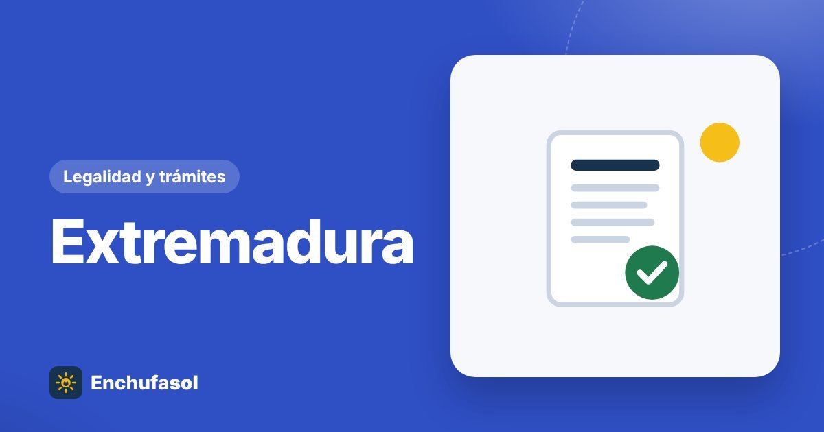 Registro de autoconsumo en Extremadura