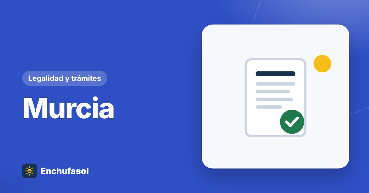 Registro de autoconsumo en la Región de Murcia